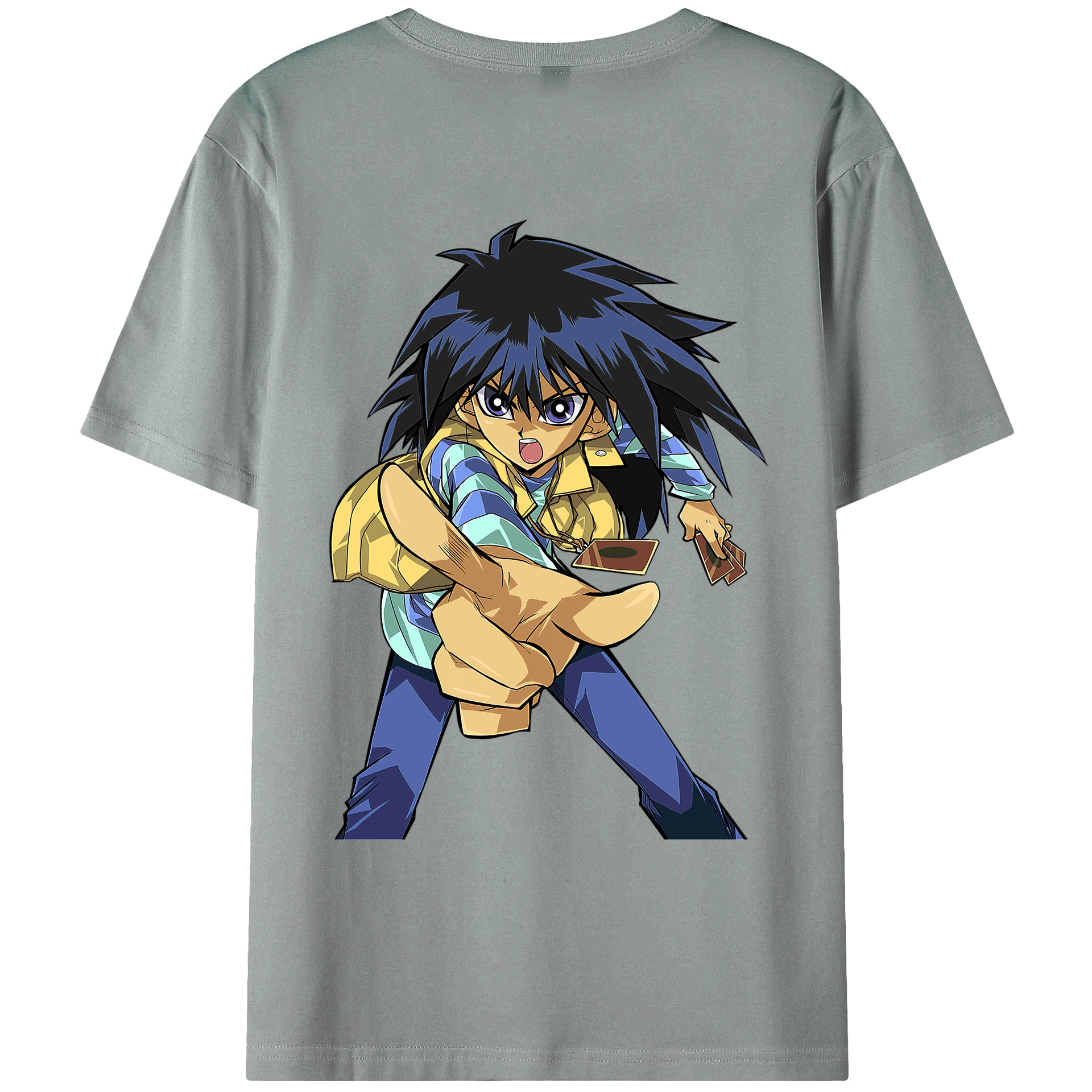 （画像用） 遊☆戯☆王 Yu-Gi-Oh! 綿100％ メンズ半袖Tシャツ（バックプリント） 通気性